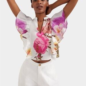 Desigual Christian Lacroix Floral Blouse Sz XL